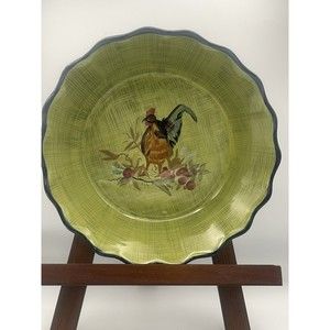 Tracy Porter Stonehouse Farm Collection Ceramic Rooster Pie Dish 10"